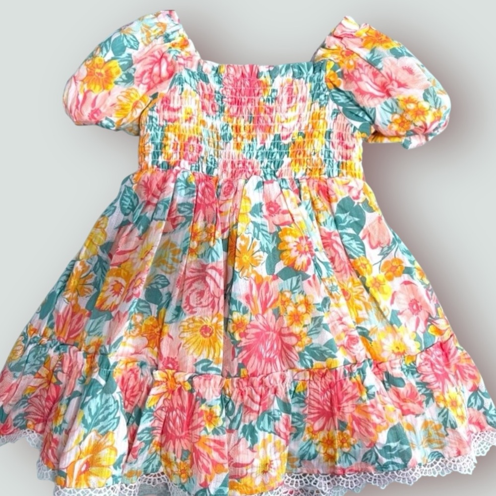 🎀 BOGO Bright Floral Joie Kids Dress - Picture 2 of 6